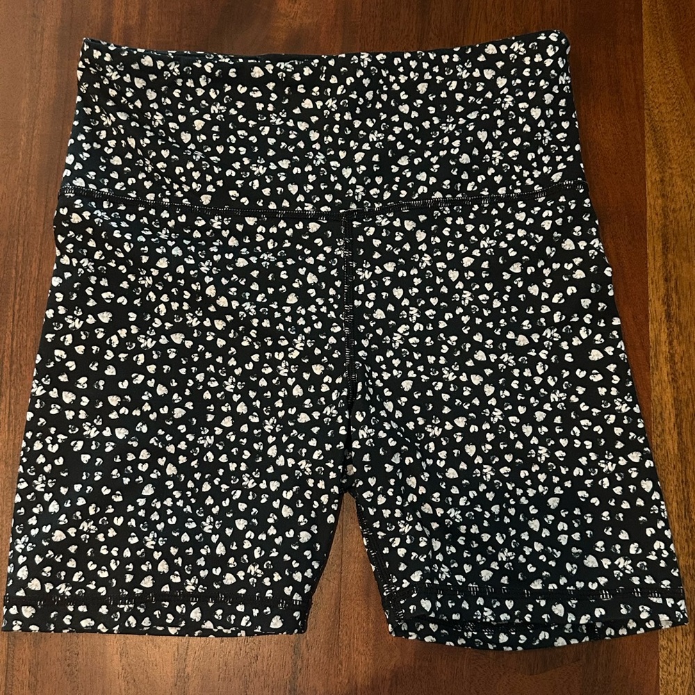 Women's Black and White bike shorts